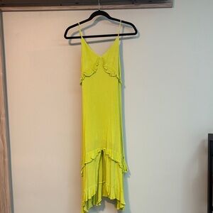 Flowy, chartreuse summer dress!